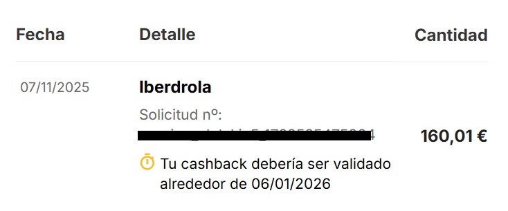 160€ en cashback