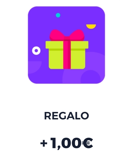 1€ de regalo al subir el primer ticket 1€