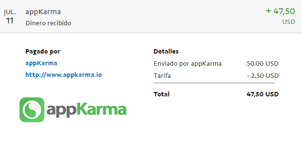 Comprobante del pago Comprobante del pago AppKarma