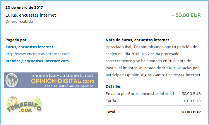 50 euros he ganado en esta página 50 euros