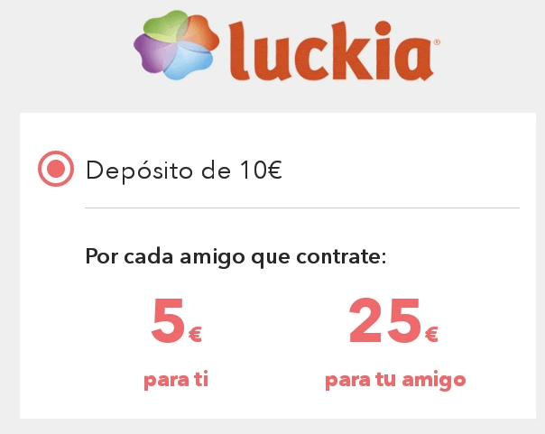 5€ por amigo y 25€ para tu amigo 5€ por amigo