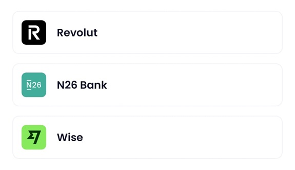 Bancos aceptados en Wealthywood