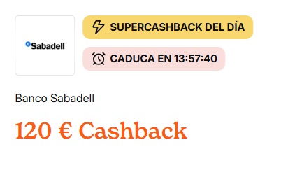 Cashback de Sabadell