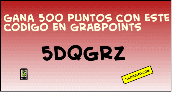 Código de invitados para ganare 500 puntos en GrabPoints codigo-grabpoints