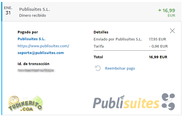 Prueba de pago de Publisuites prueba pago publisuites