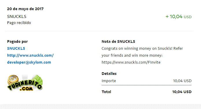 comprobante snucks
