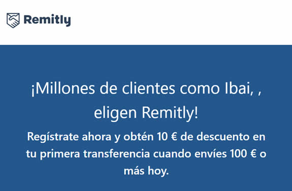 Descuento de Remitly
