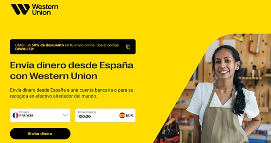 Envía dinero desde España a otro país con Western Union