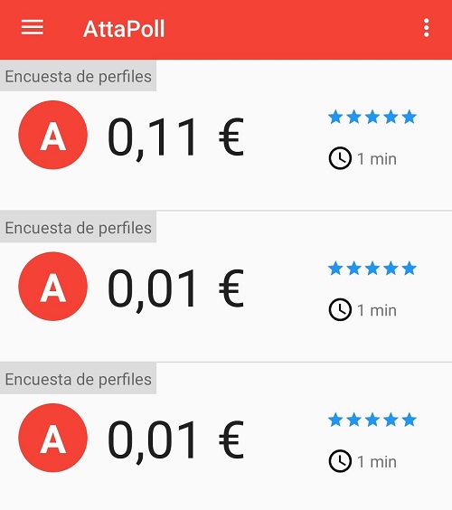 Attapoll App de encuestas (se cobra fácil)
