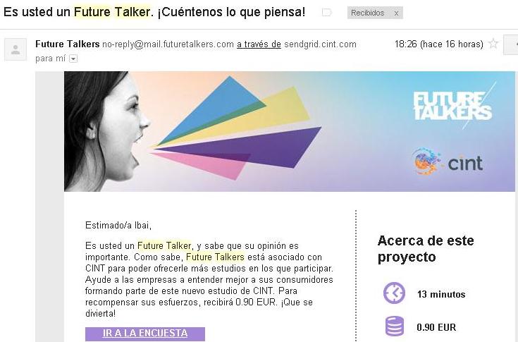 Encuesta de Future Talkers encuesta