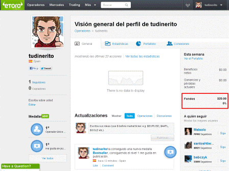 Mi cuenta en eToro