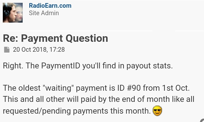 Se pagará a finales de mes final de mes