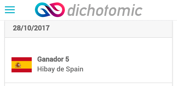 Ganador 28 de octubre ganador