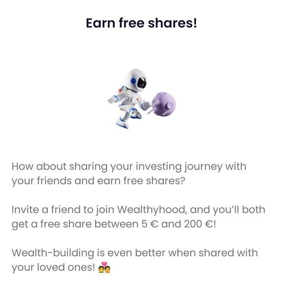 Gana más acciones gratis invitando amigos