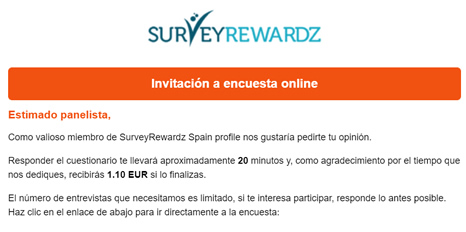 Invitación a nueva encuesta