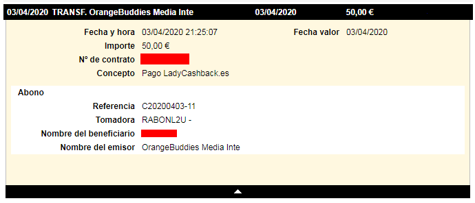 Pago LadyCashback