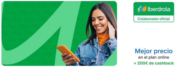 200€ de cashback por contratar Iberdrola