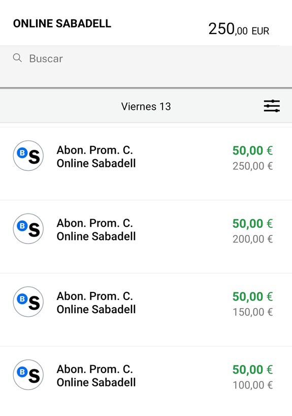 He ganado 250&euro; gracias a la promo de Sabadell