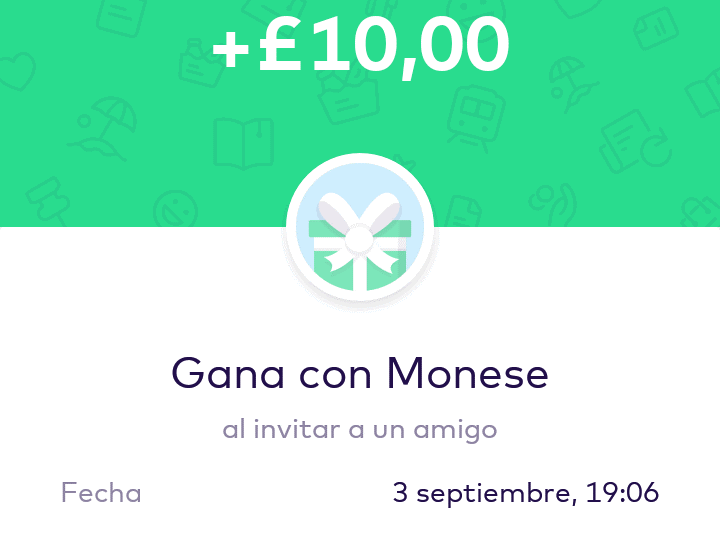 Prueba de pago de Monese Pago Monese
