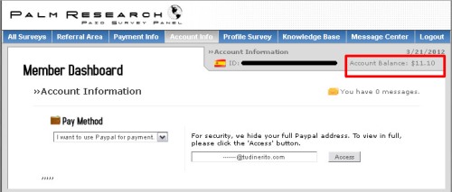 Mis datos en Palm Research