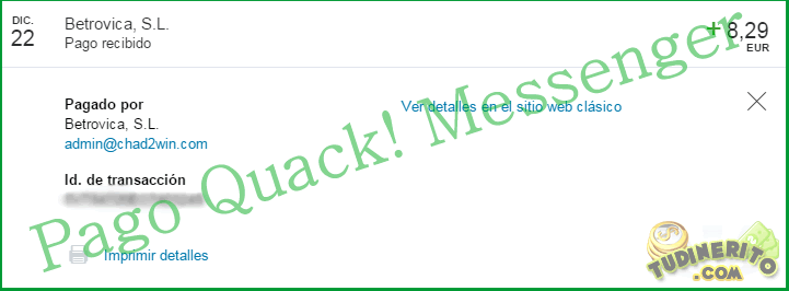 Pago Quack! Messenger (8,29€) quack-diciembre