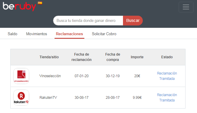 reclamación tramitada