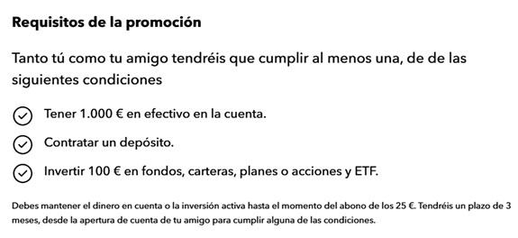 Requisitos para ganar 25€