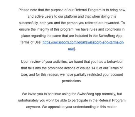 La respuesta de Swissborg