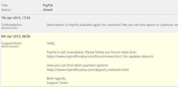 Respuesta de PaidVerts respuesta