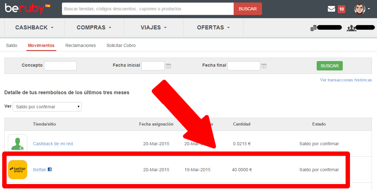 Saldo por confirmar en mi cuenta de Beruby saldo-por-confirmar