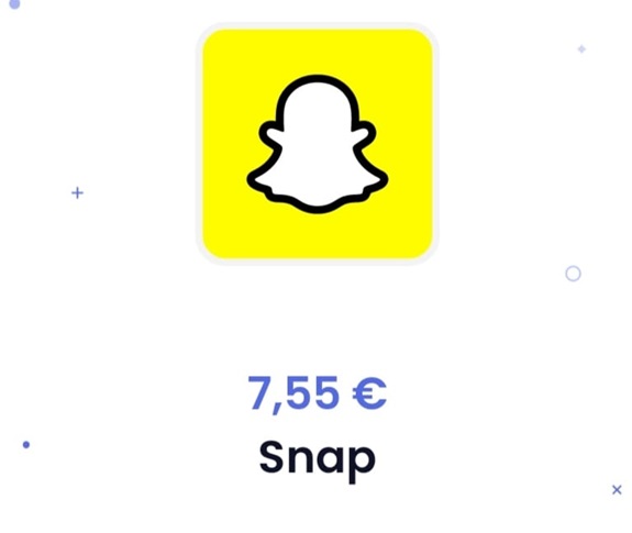 La acción que me ha tocado es de Snap (7,55€)