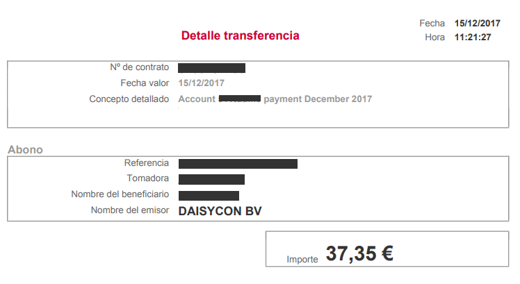 Transferencia Daisycon