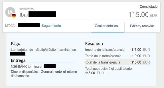 Transferencia en Western Union