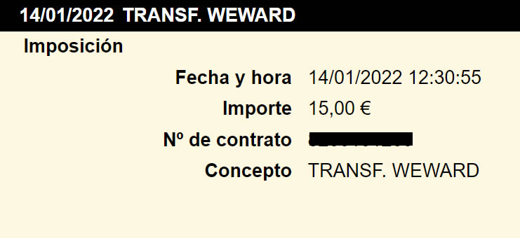 Transferencia WeWard 2022