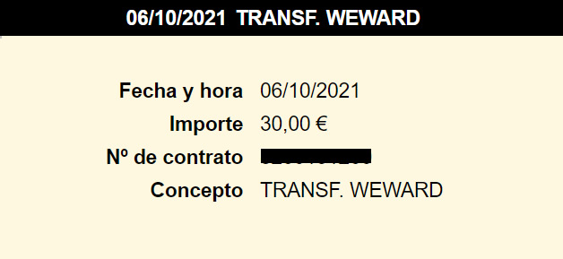 Extracto bancario 30€