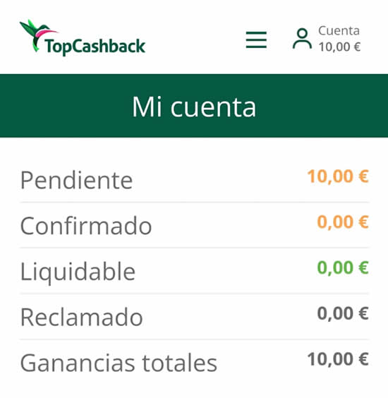 10&euro; de bienvenida
