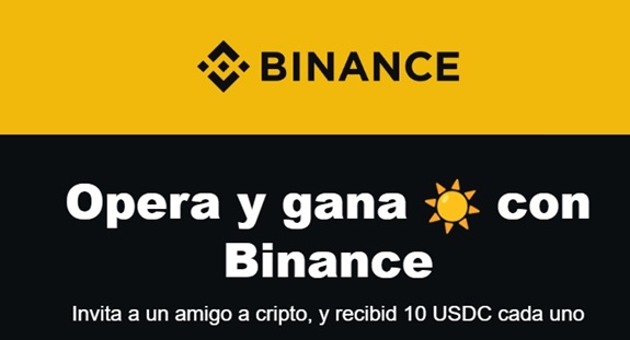 10 USDC en Binance