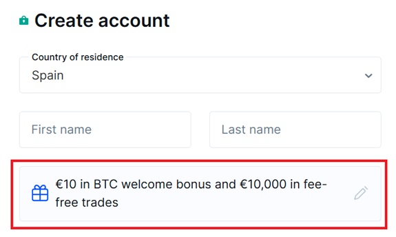 10€ en BTC con Bitvavo
