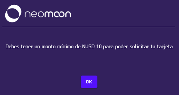 Hay que ingresar 10 d&oacute;lares para solicitar la tarjeta