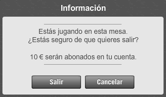 Mensaje indicando que los 10€ serán abonados a la cuenta nada más salir 10€