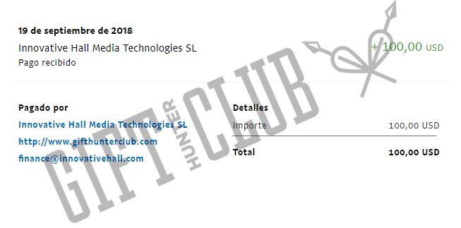 Prueba de pago de los 100$ pago 100$