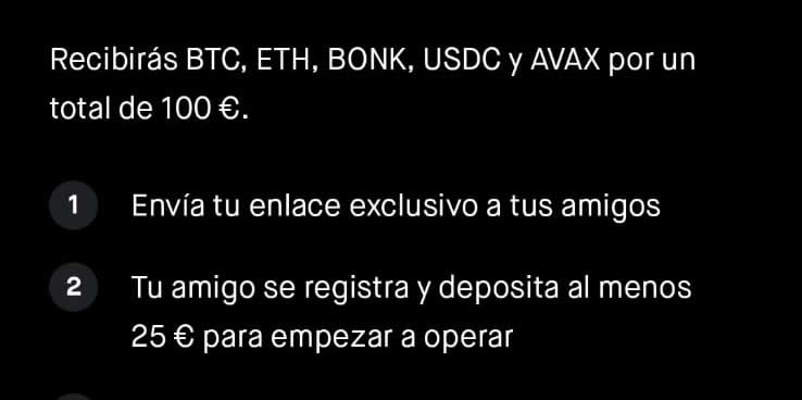 100 euros por cada amigo invitado