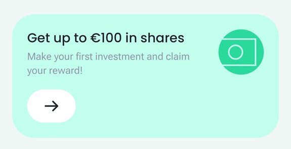 Gana hasta 100€ en acciones con Investing.one