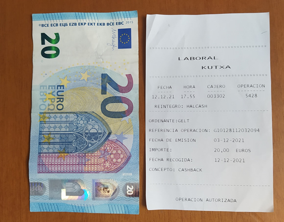 Billete de 20€