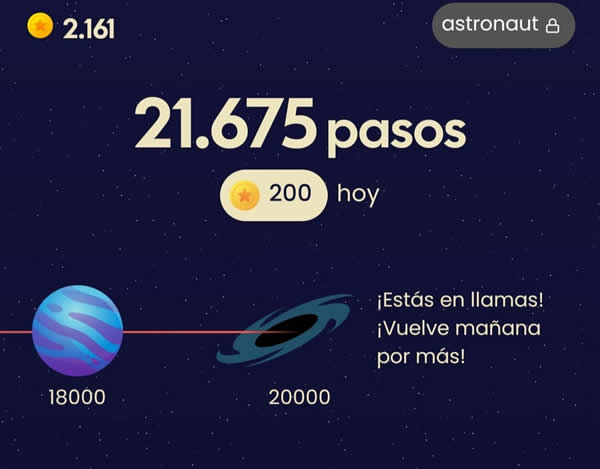 Cantidad máxima de pasos alcanzada