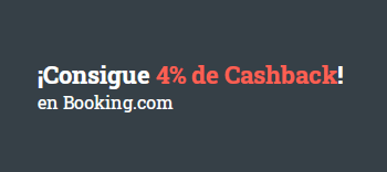 Algunas páginas dan hasta el 4% por las compras en Booking 4% cashback en Booking