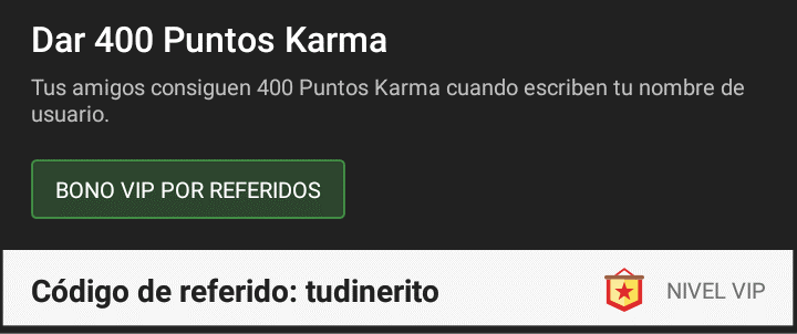 Gana 400 puntos siendo mi referido en appKarma codigo de referencia appkarma