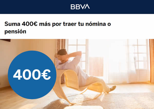 400€ por domiciliar la nómina