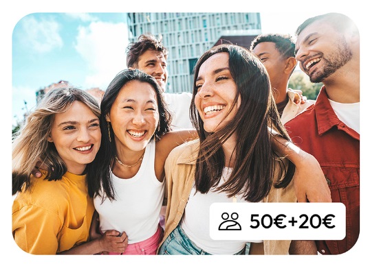 50&euro; + 20&euro; 
