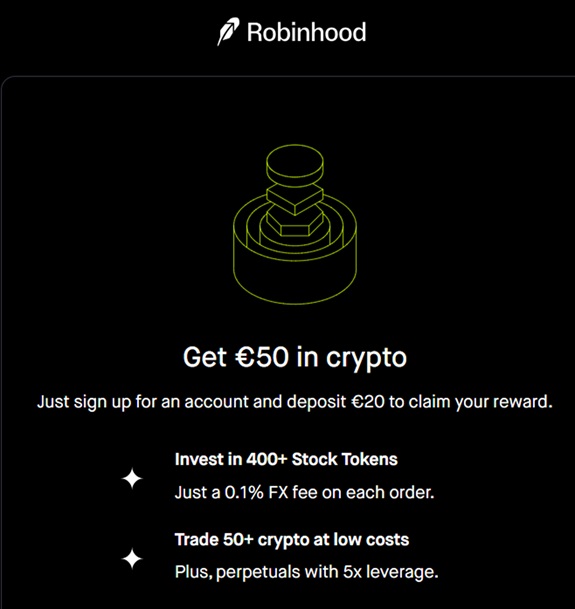 50€ en criptomonedas gratis